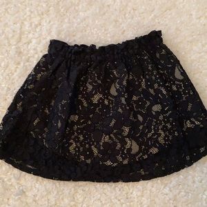 black lace overlay skirt